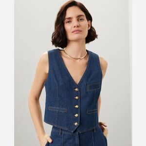 Rosetta Getty Blue Denim Vest